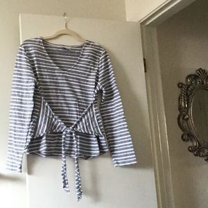 A New Day (Target) striped tie front top, S